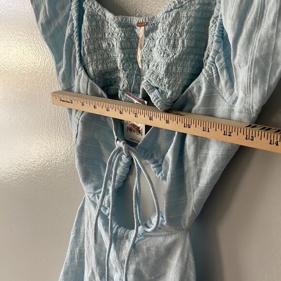 Free People Extra Dose Midi Dress Size Blue Size Medium Brand New With … - Picture 12 of 14